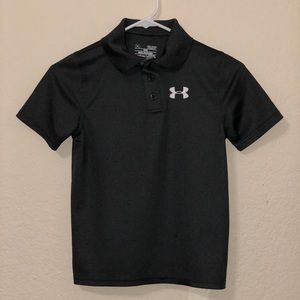Under Armour Grey Polo boys Heat Gear YSM
